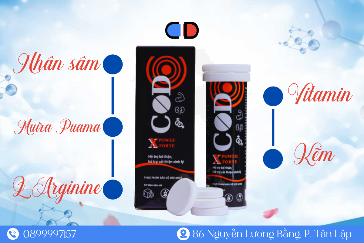 Viên Sủi COD X Power Forte Đối Với Nam Giới